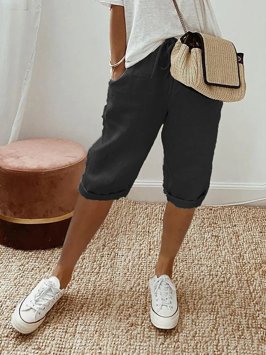 OOTD™ | Baumwoll-Leinen Shorts für Frauen
